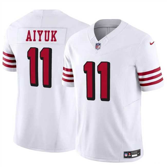 Men & Women & Youth San Francisco 49ers #11 Brandon Aiyuk White 2021 F.U.S.E. Vapor Limited Throwback Stitched Football Jersey